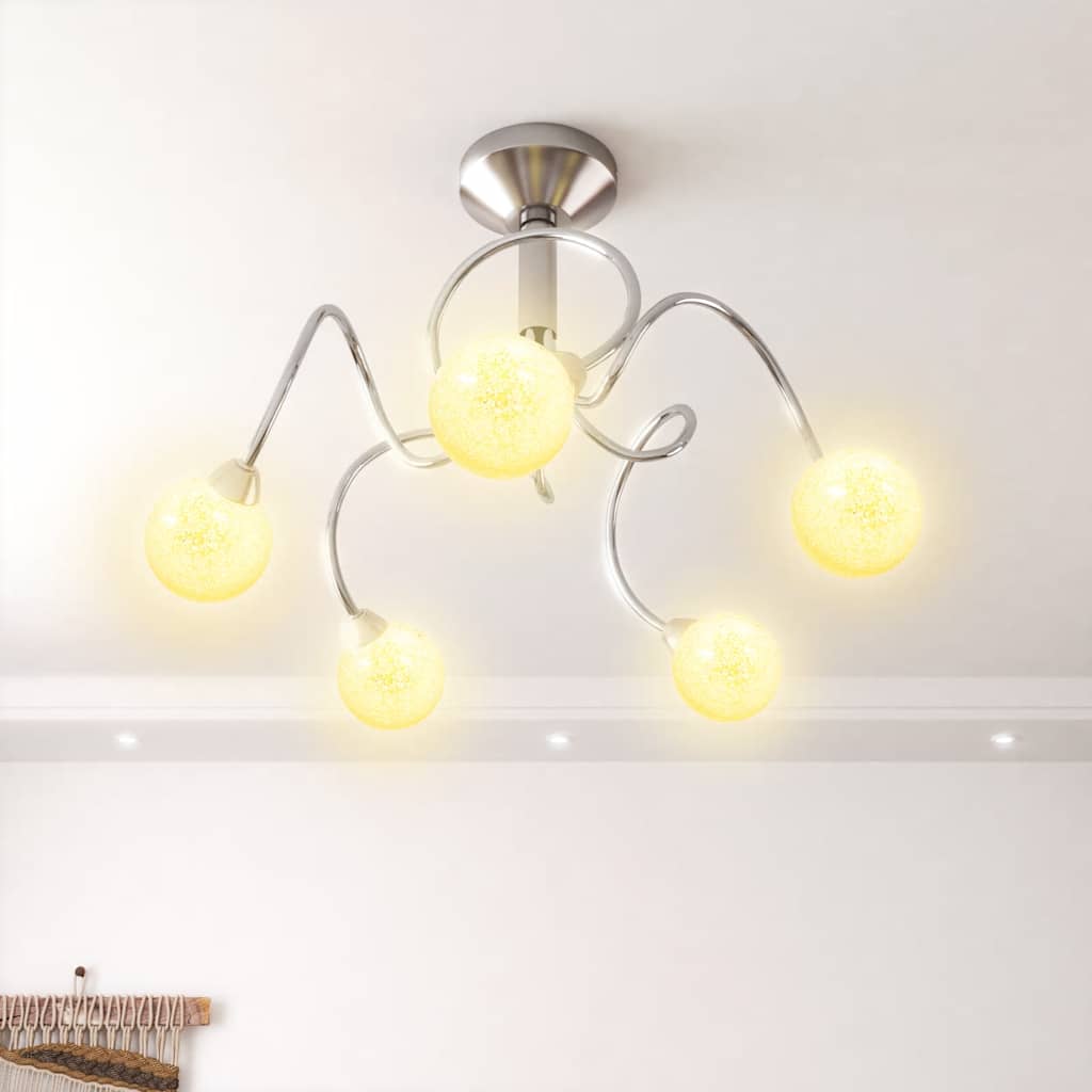 Solace — 5-Light Sculptural Semi-Flush Ceiling Lamp