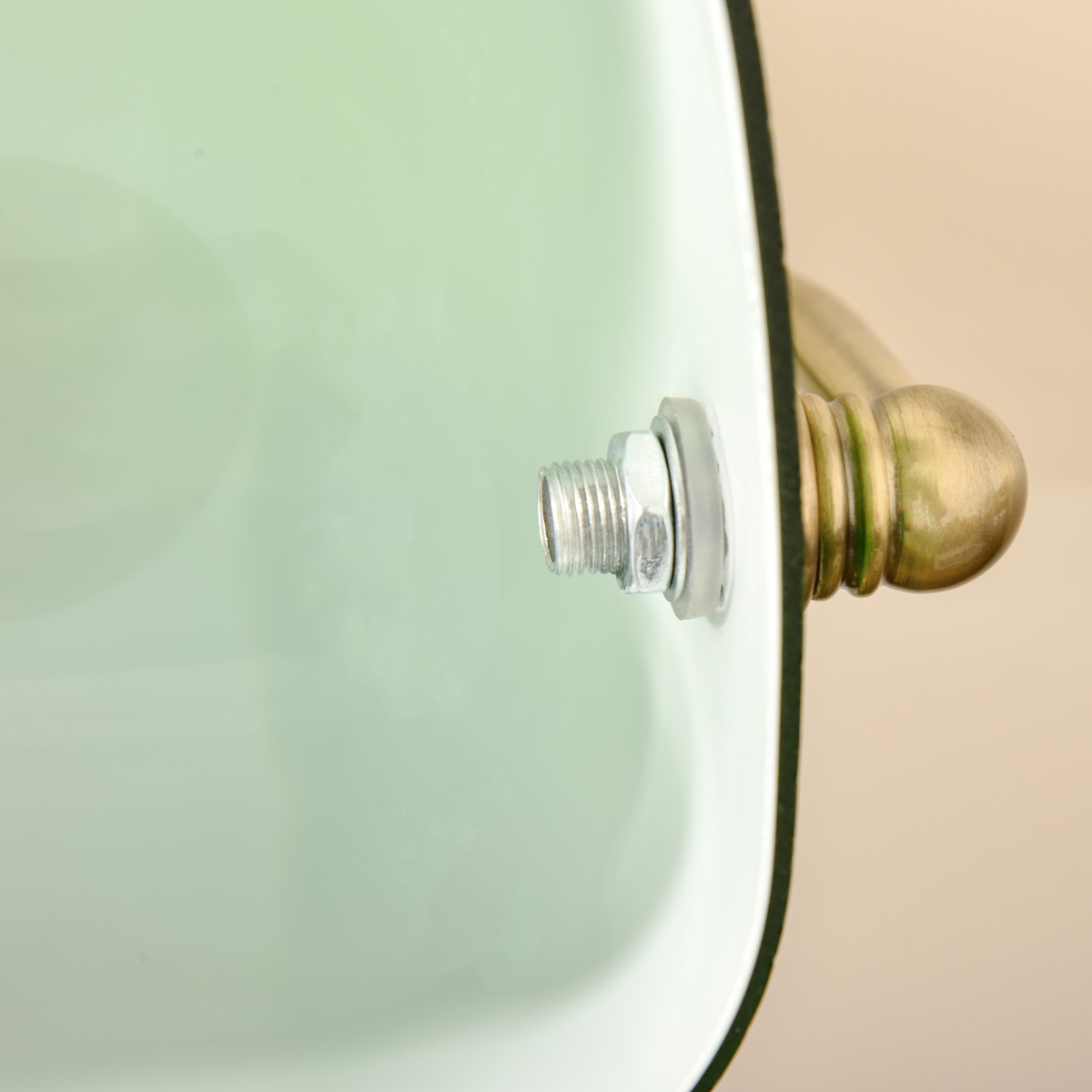 Lincoln — Banker's Library Table Lamp — installed in context, lit