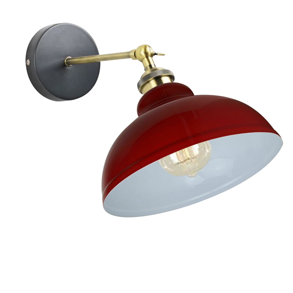 Aldgate — Adjustable Industrial Dome Wall Sconce — alternative angle, showing scale