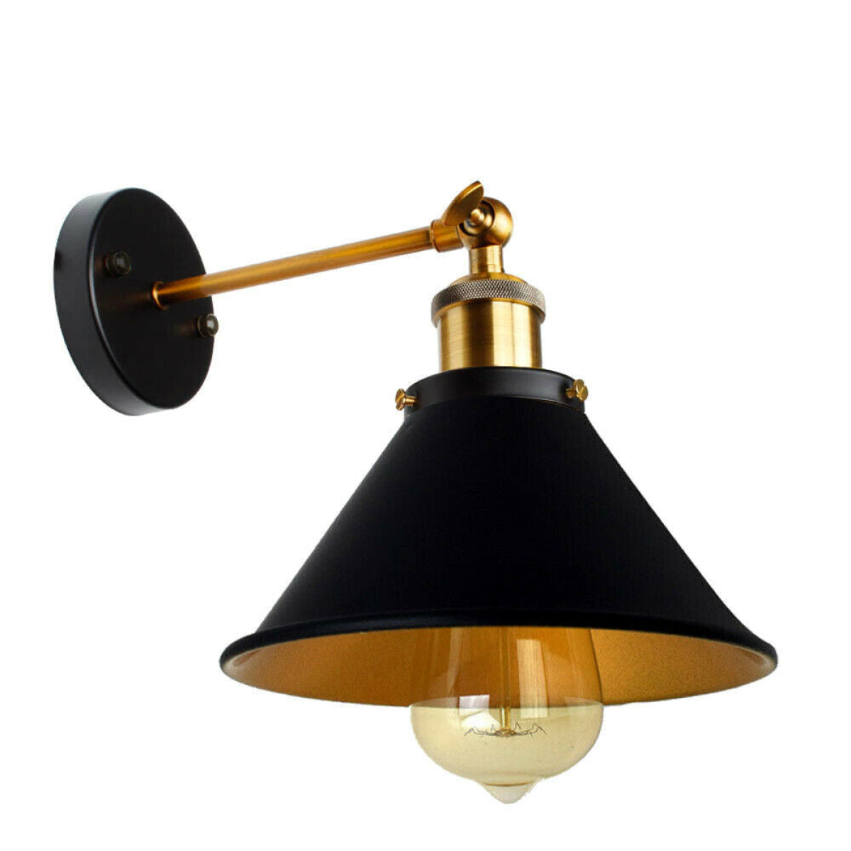 Marlow — Scalloped Dome Brass Wall Sconce — alternative angle, showing scale