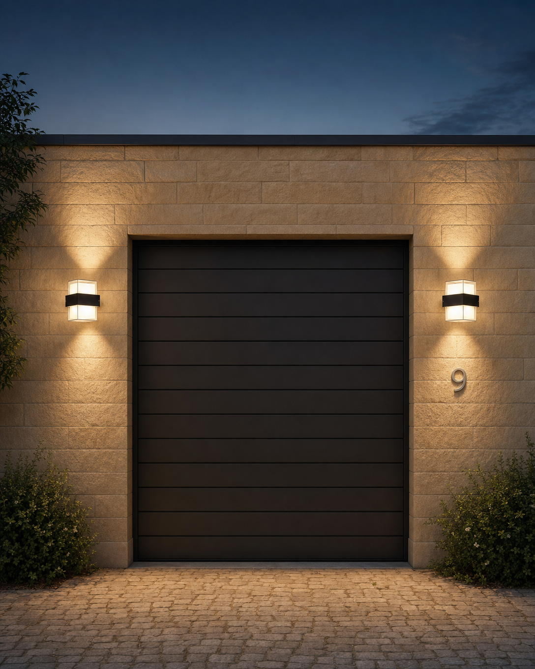 Hoxton Frosted Cuboid Outdoor Wall Light — hero 4