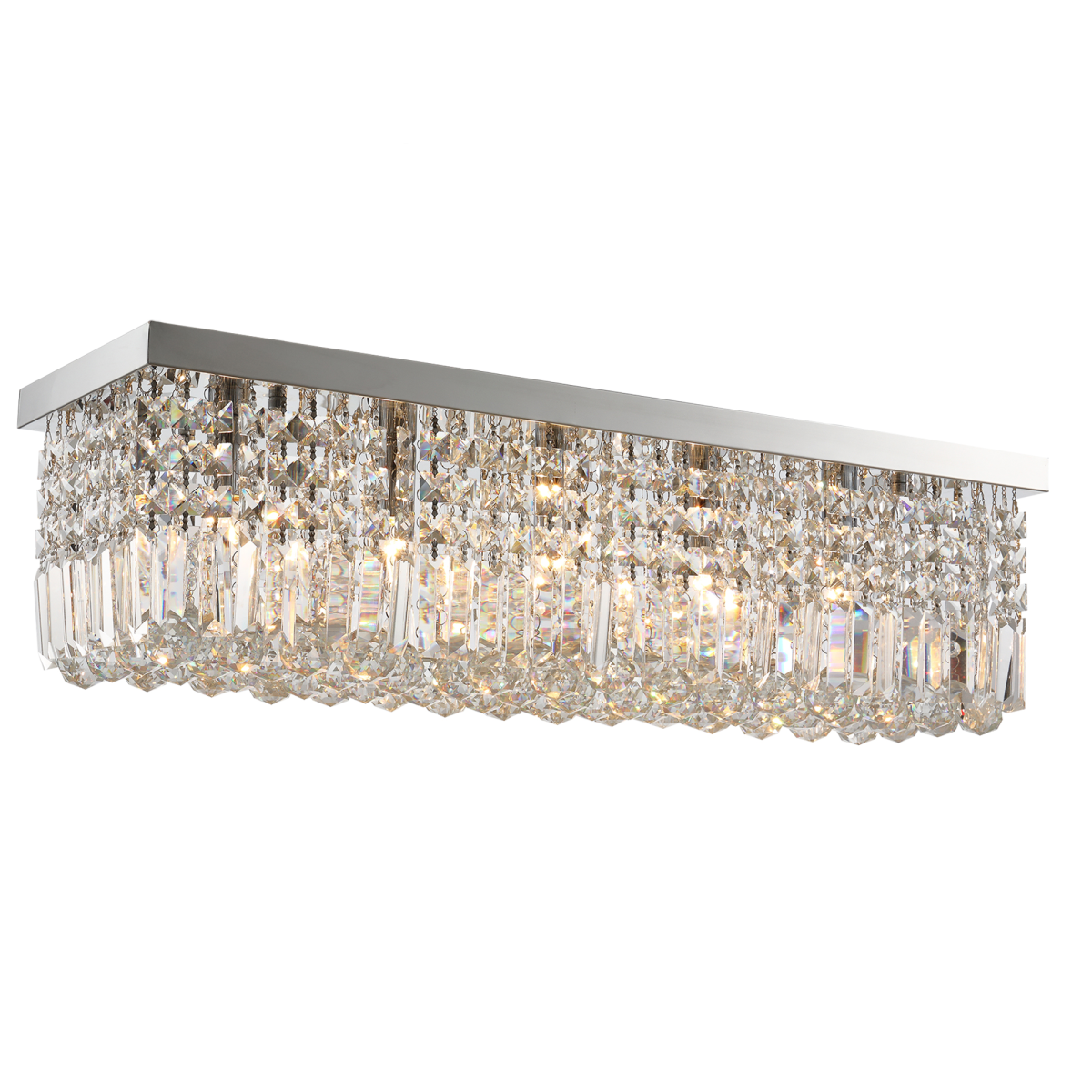 Vela — Modern Rectangular Crystal Bar Chandelier